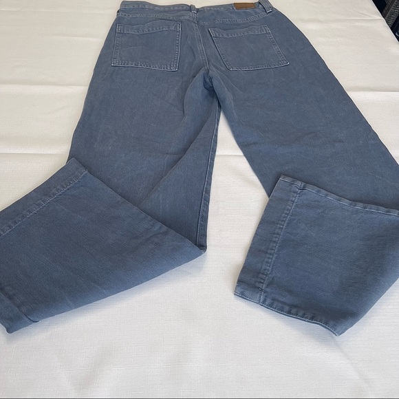 American Eagle wide leg crop pants blue denim jeans 8 X LONG loose wide legged - Picture 12 of 15